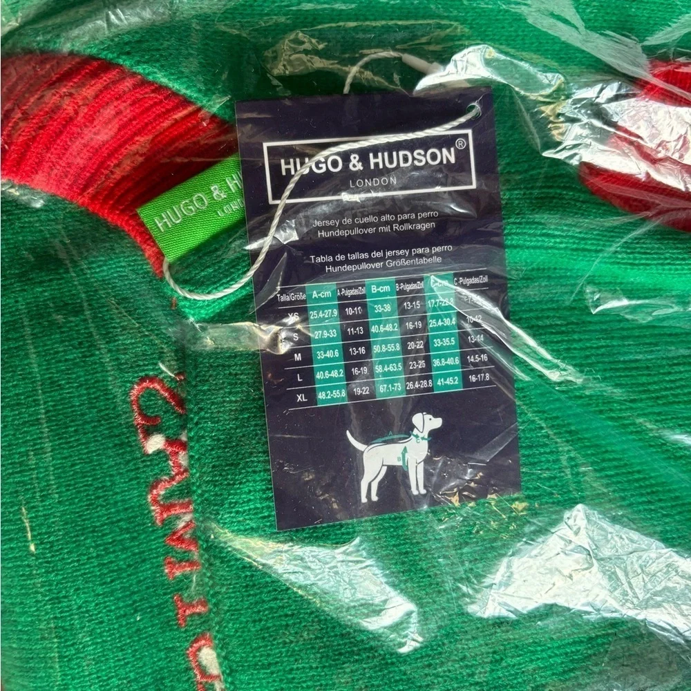 HUGO & HUDSON Santas Sleigh Christmas Dog Jumper - Festive Novelty Dog Sweater M